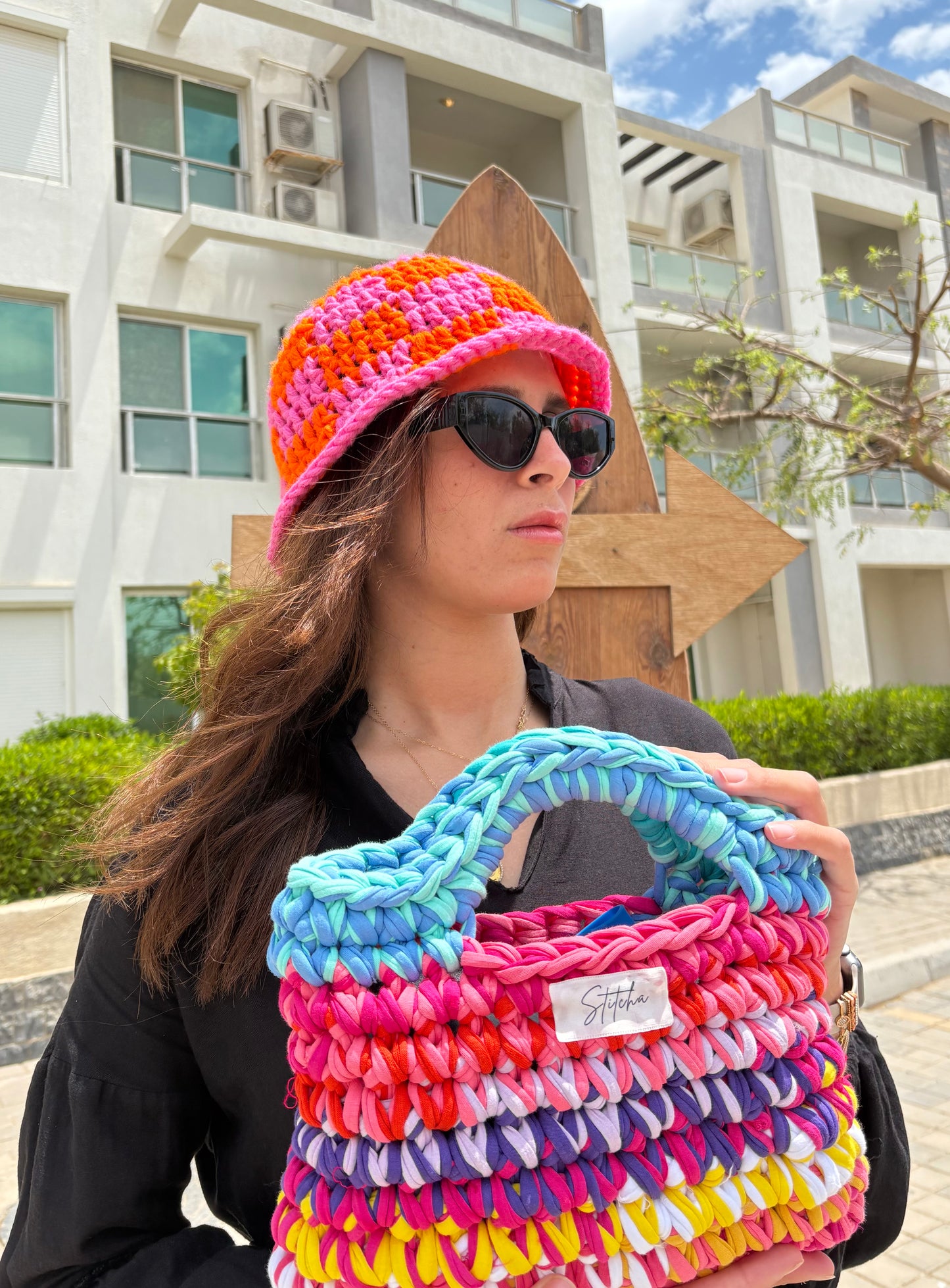 Multicolor Clutch Bag