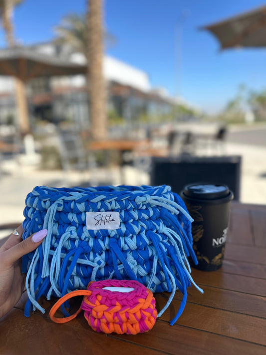 Beach clutch bag
